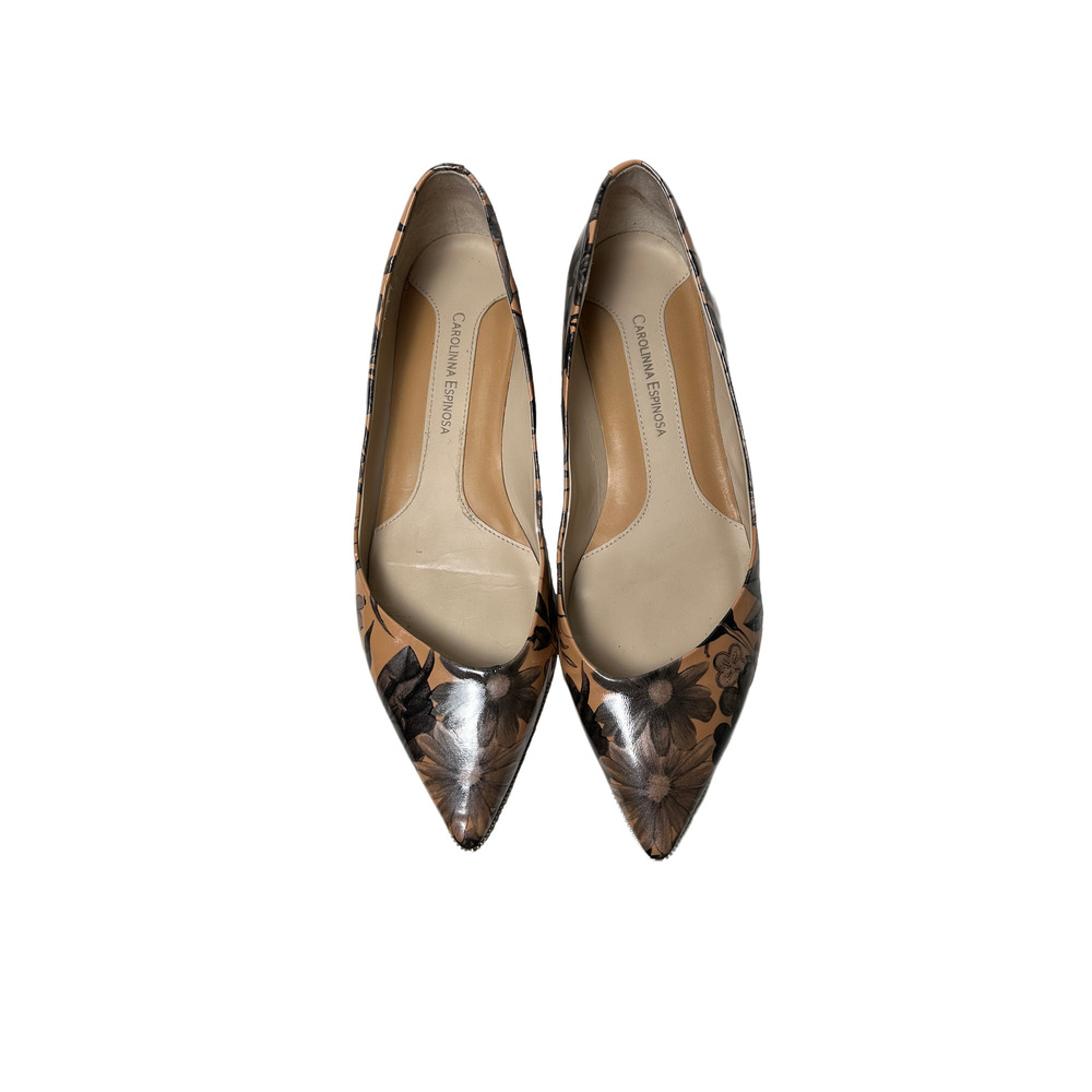 Carolinna Espinosa Peach Floral Flats